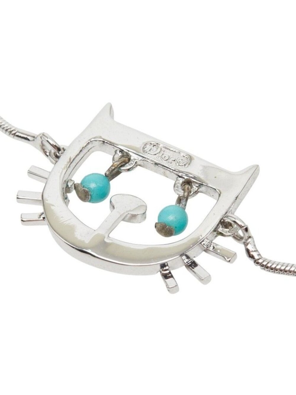 Dior Cat Motif Chain Bracelet Silver Metal - Picture 3 of 7